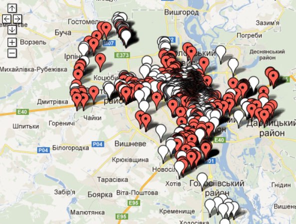 Карта пам'яток Києва